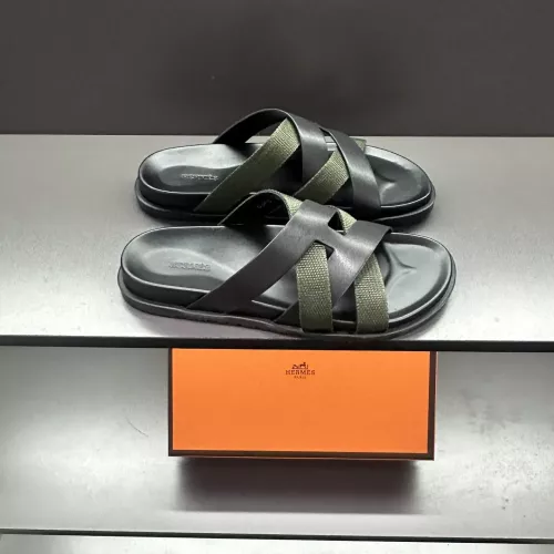 Replica Hermes Slippers For Men #1303325 $60.00 USD for Wholesale
