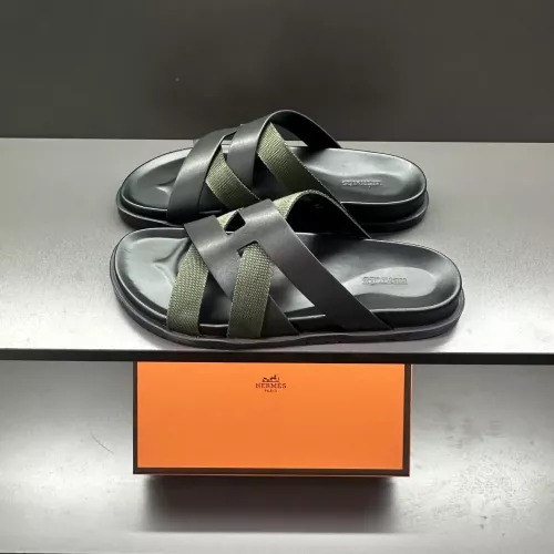 Replica Hermes Slippers For Men #1303325 $60.00 USD for Wholesale