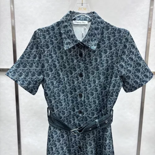 Replica Christian Dior Dresses Short Sleeved For Women #1303801 $88.00 USD for Wholesale