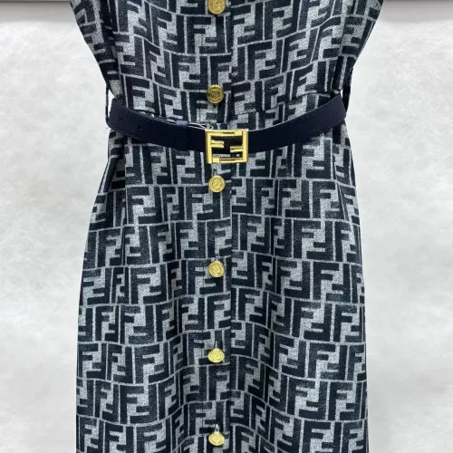 Replica Fendi Dresses Short Sleeved For Women #1303802 $96.00 USD for Wholesale