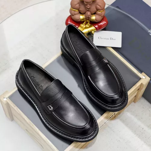 Replica Christian Dior Leather Shoes For Men #1303874 $98.00 USD for Wholesale