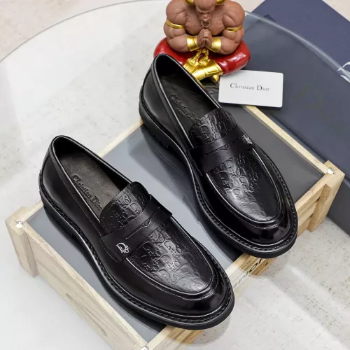 Replica Christian Dior Leather Shoes For Men #1303876 $98.00 USD for Wholesale