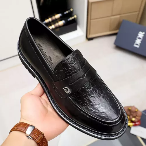 Replica Christian Dior Leather Shoes For Men #1303876 $98.00 USD for Wholesale