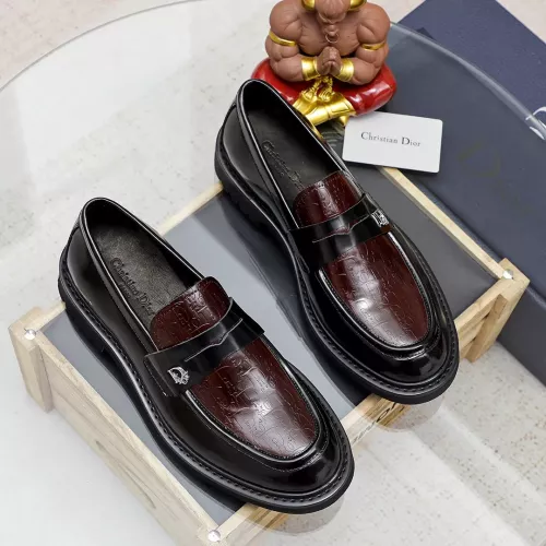 Replica Christian Dior Leather Shoes For Men #1303878 $98.00 USD for Wholesale