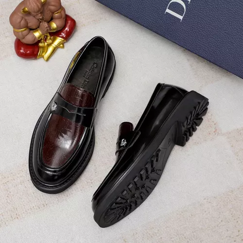 Replica Christian Dior Leather Shoes For Men #1303878 $98.00 USD for Wholesale