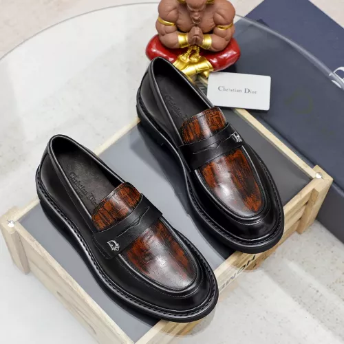 Replica Christian Dior Leather Shoes For Men #1303879 $98.00 USD for Wholesale