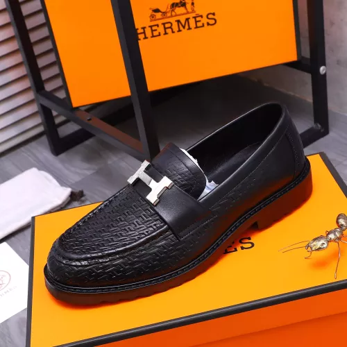 Replica Hermes Leather Shoes For Men #1303882 $92.00 USD for Wholesale