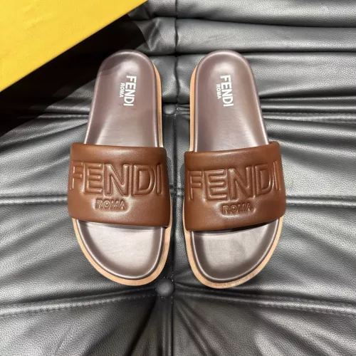 Replica Fendi Slippers For Men #1303941 $56.00 USD for Wholesale