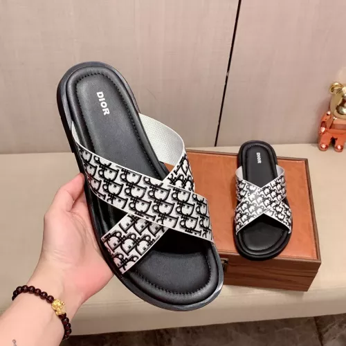 Replica Christian Dior Slippers For Men #1303947 $45.00 USD for Wholesale