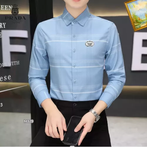 Prada Shirts Long Sleeved For Men #1306236 $40.00 USD, Wholesale Replica Prada Shirts