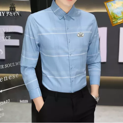 Replica Prada Shirts Long Sleeved For Men #1306236 $40.00 USD for Wholesale