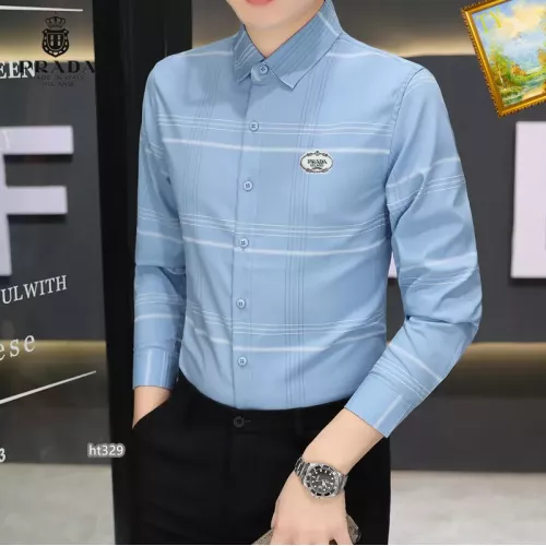 Replica Prada Shirts Long Sleeved For Men #1306236 $40.00 USD for Wholesale