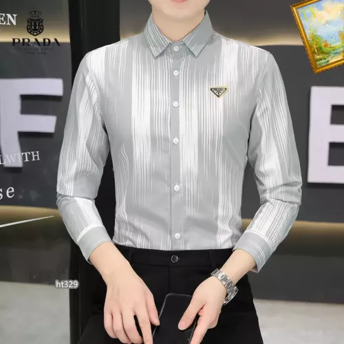 Prada Shirts Long Sleeved For Men #1306243 $40.00 USD, Wholesale Replica Prada Shirts