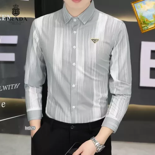 Replica Prada Shirts Long Sleeved For Men #1306243 $40.00 USD for Wholesale