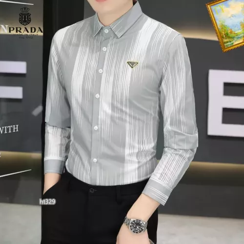 Replica Prada Shirts Long Sleeved For Men #1306243 $40.00 USD for Wholesale