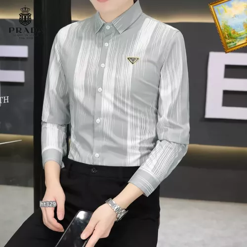 Replica Prada Shirts Long Sleeved For Men #1306243 $40.00 USD for Wholesale