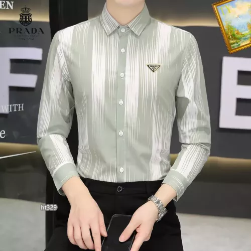 Prada Shirts Long Sleeved For Men #1306244 $40.00 USD, Wholesale Replica Prada Shirts
