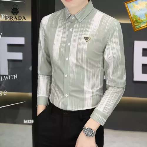 Replica Prada Shirts Long Sleeved For Men #1306244 $40.00 USD for Wholesale