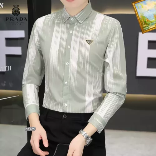 Replica Prada Shirts Long Sleeved For Men #1306244 $40.00 USD for Wholesale