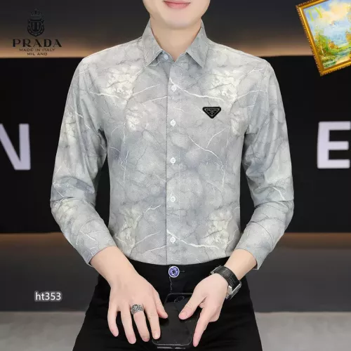 Prada Shirts Long Sleeved For Men #1306259 $40.00 USD, Wholesale Replica Prada Shirts