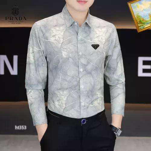 Replica Prada Shirts Long Sleeved For Men #1306259 $40.00 USD for Wholesale