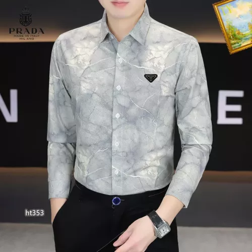 Replica Prada Shirts Long Sleeved For Men #1306259 $40.00 USD for Wholesale