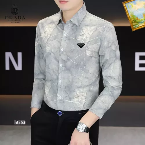 Replica Prada Shirts Long Sleeved For Men #1306259 $40.00 USD for Wholesale