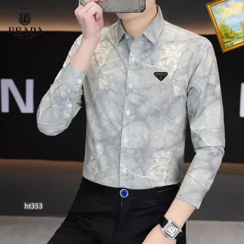 Replica Prada Shirts Long Sleeved For Men #1306259 $40.00 USD for Wholesale