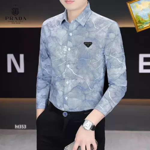 Replica Prada Shirts Long Sleeved For Men #1306260 $40.00 USD for Wholesale