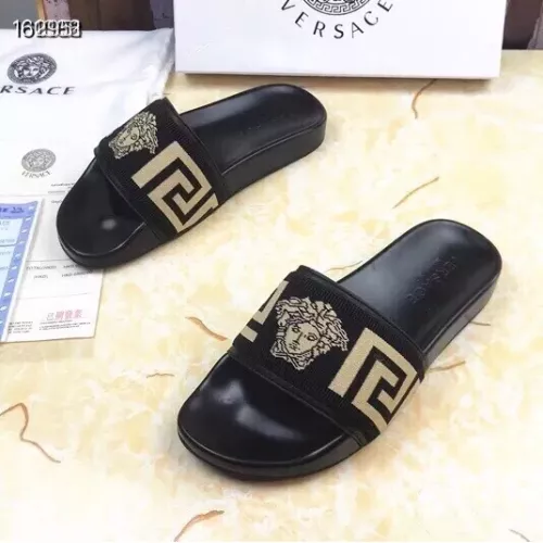 Replica Versace Slippers For Men #1311154 $45.00 USD for Wholesale