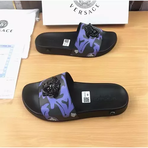 Replica Versace Slippers For Men #1311174 $45.00 USD for Wholesale