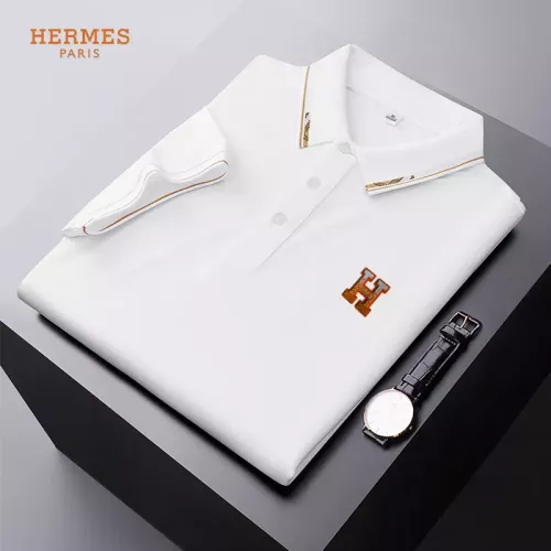 Replica Hermes T-Shirts Short Sleeved For Men #1314341 $34.00 USD for Wholesale
