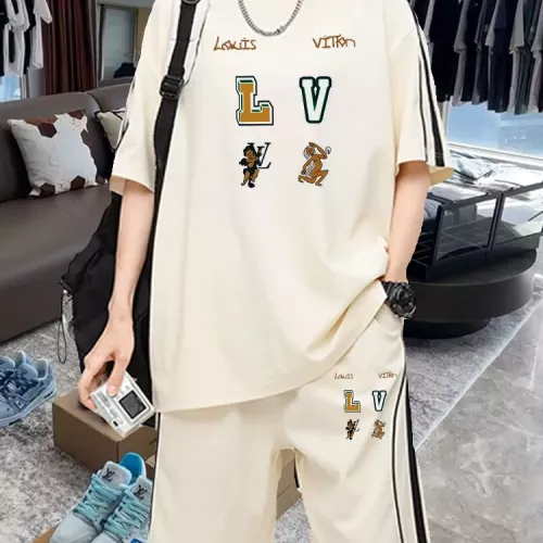 Louis Vuitton LV Tracksuits Short Sleeved For Men #1314869 $80.00 USD, Wholesale Replica Louis Vuitton LV Tracksuits