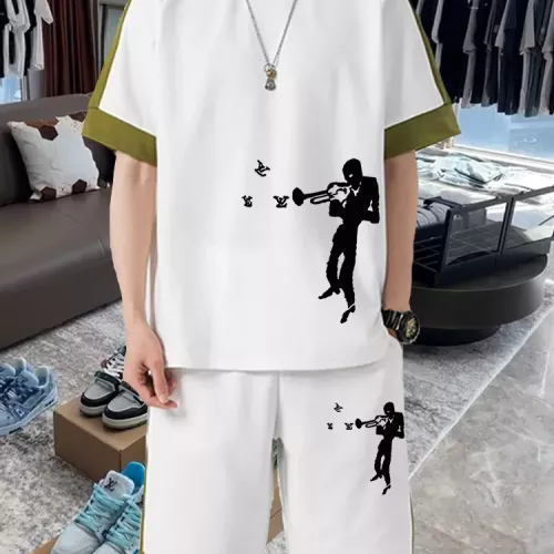 Louis Vuitton LV Tracksuits Short Sleeved For Men #1314871 $80.00 USD, Wholesale Replica Louis Vuitton LV Tracksuits