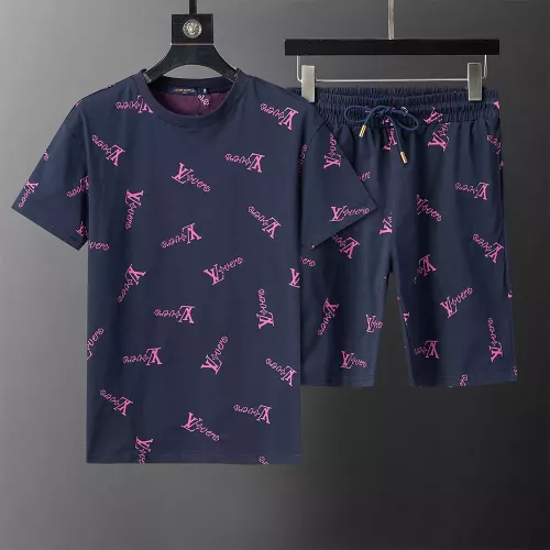 Louis Vuitton LV Tracksuits Short Sleeved For Men #1315555 $42.00 USD, Wholesale Replica Louis Vuitton LV Tracksuits