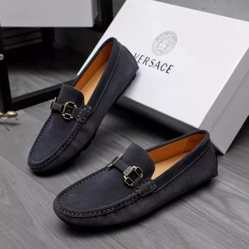 Replica Versace Leather Shoes For Men #1317284 $76.00 USD for Wholesale