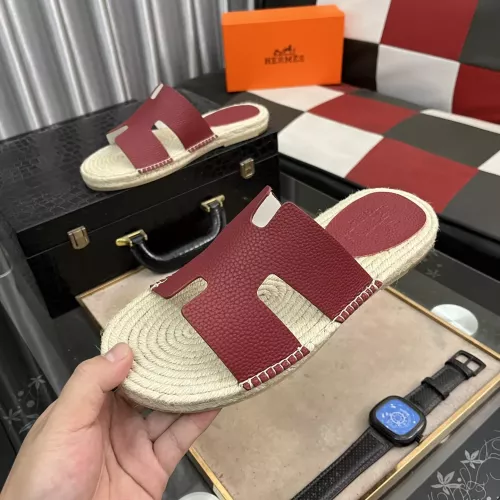 Replica Hermes Slippers For Men #1317398 $60.00 USD for Wholesale