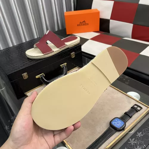 Replica Hermes Slippers For Men #1317398 $60.00 USD for Wholesale