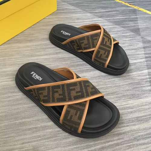 Fendi Slippers For Men #1317553 $64.00 USD, Wholesale Replica Fendi Slippers