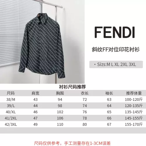 Replica Fendi Shirts Long Sleeved For Men #1318157 $64.00 USD for Wholesale