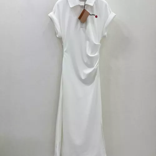 MIU MIU Dresses Short Sleeved For Women #1318582 $85.00 USD, Wholesale Replica MIU MIU Dresses