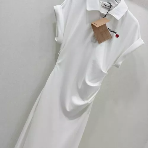 Replica MIU MIU Dresses Short Sleeved For Women #1318582 $85.00 USD for Wholesale