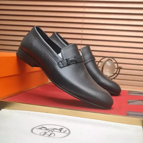 Replica Hermes Leather Shoes For Men #1319142 $100.00 USD for Wholesale