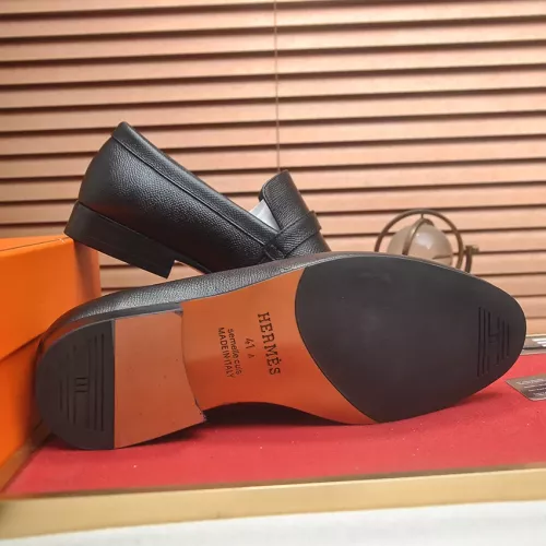 Replica Hermes Leather Shoes For Men #1319142 $100.00 USD for Wholesale