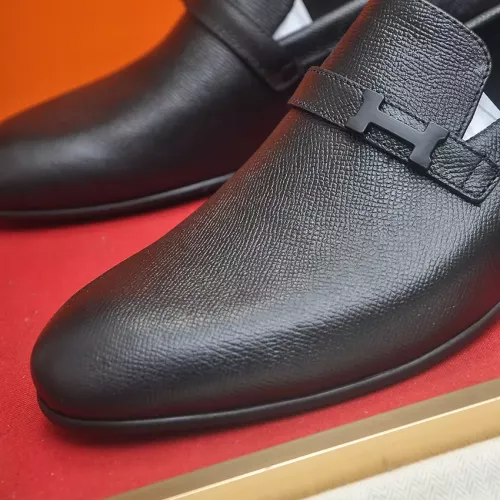 Replica Hermes Leather Shoes For Men #1319142 $100.00 USD for Wholesale