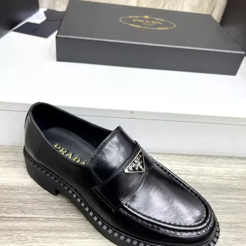 Replica Prada Leather Shoes For Men #1319322 $105.00 USD for Wholesale