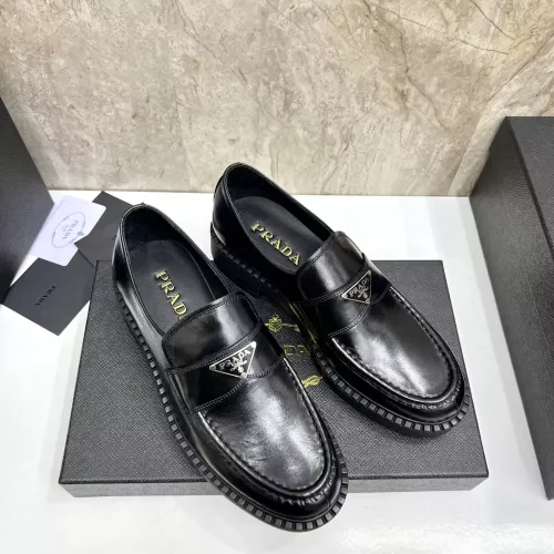 Replica Prada Leather Shoes For Men #1319322 $105.00 USD for Wholesale