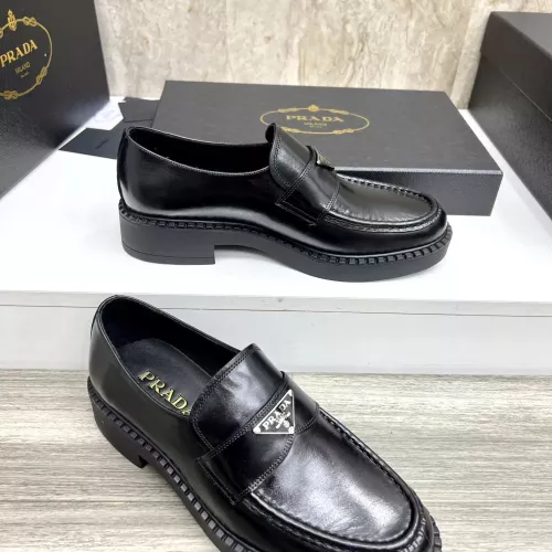 Replica Prada Leather Shoes For Men #1319322 $105.00 USD for Wholesale