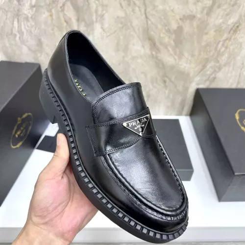 Replica Prada Leather Shoes For Men #1319322 $105.00 USD for Wholesale