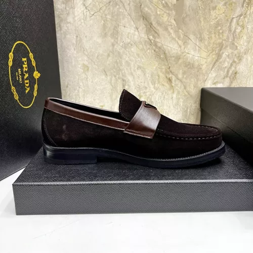 Replica Prada Leather Shoes For Men #1319334 $155.00 USD for Wholesale